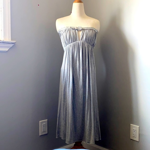 🏷️ SALE 🏷️ SKY Silver and Grey Strapless Dress - Picture 2 of 5